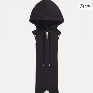 Veronica Beard Dickey Insert For Jackey Black Hoody Zipper